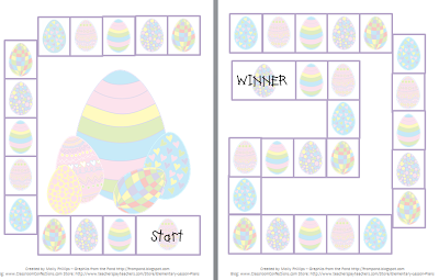 3-6 Free Resources: Easter Game Board