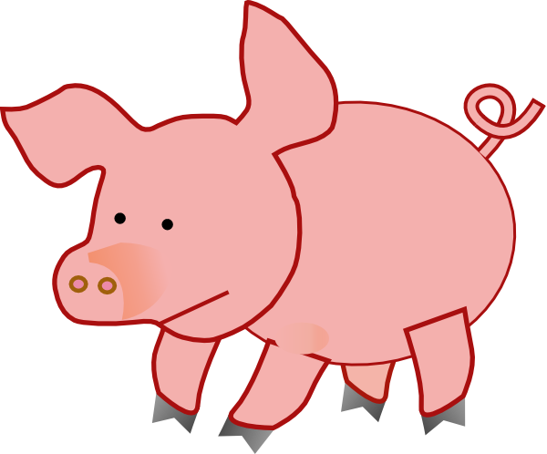 Fat Pig 1 clip art - vector clip art online, royalty free & public ...