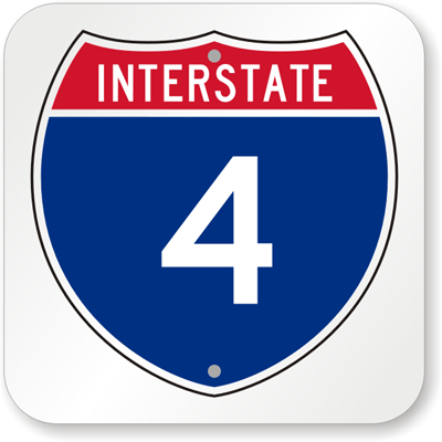 Interstate 4 Sign - Freeway Sign Souvenirs, SKU: K-