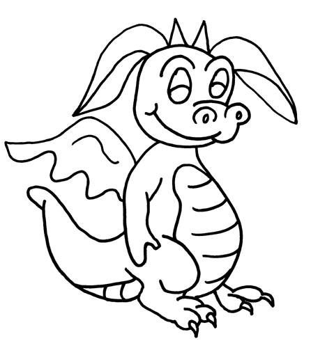 Coloring Pages - Dragon Baby