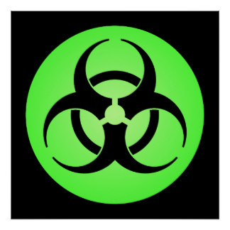 Green Biohazard Symbol Posters | Zazzle