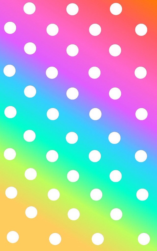 Rainbow Polka Dot iPhone Wallpaper. ð??? by Rebecca Ann | WHI