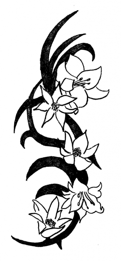 Lily Tribal Tattoos lily and tribal tattoos, lily flower tribal ...