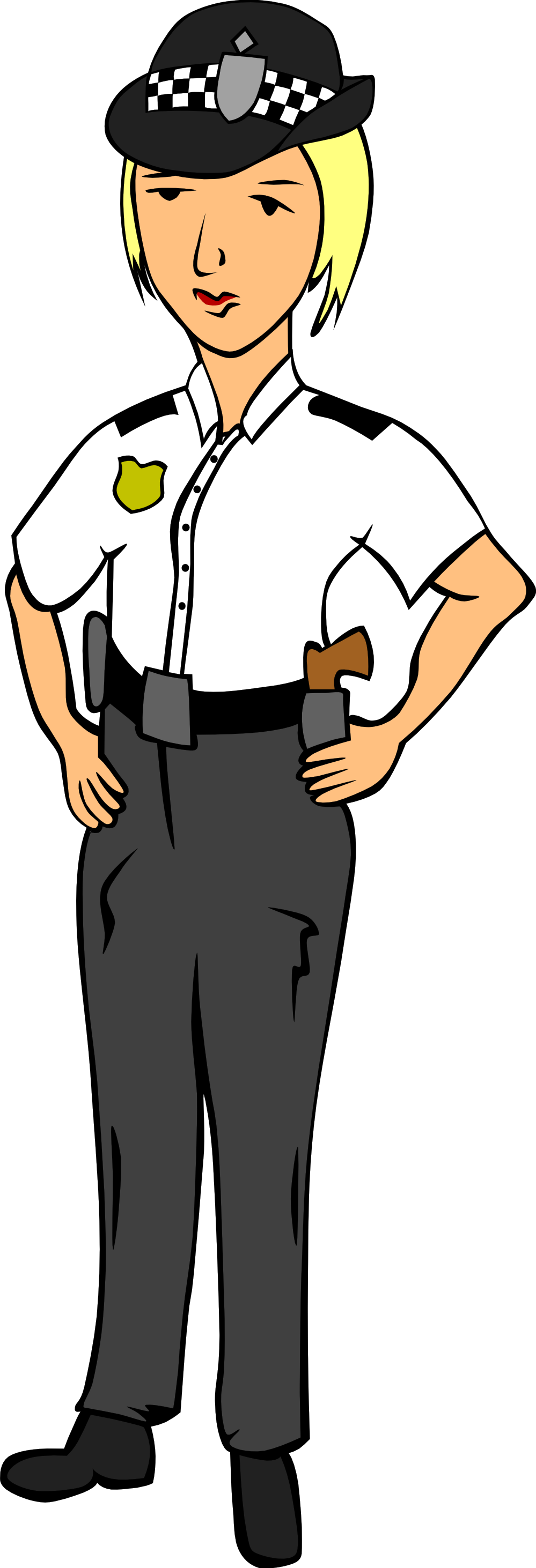Police Officer Black And White Clipart