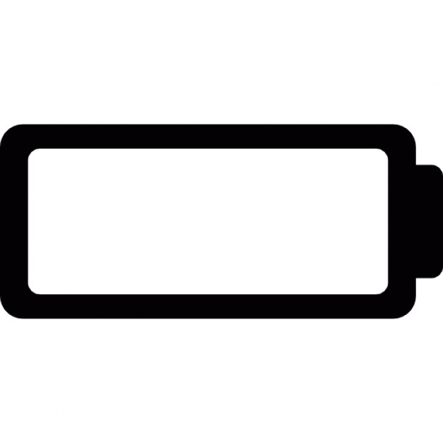 Battery empty interface symbol Icons | Free Download