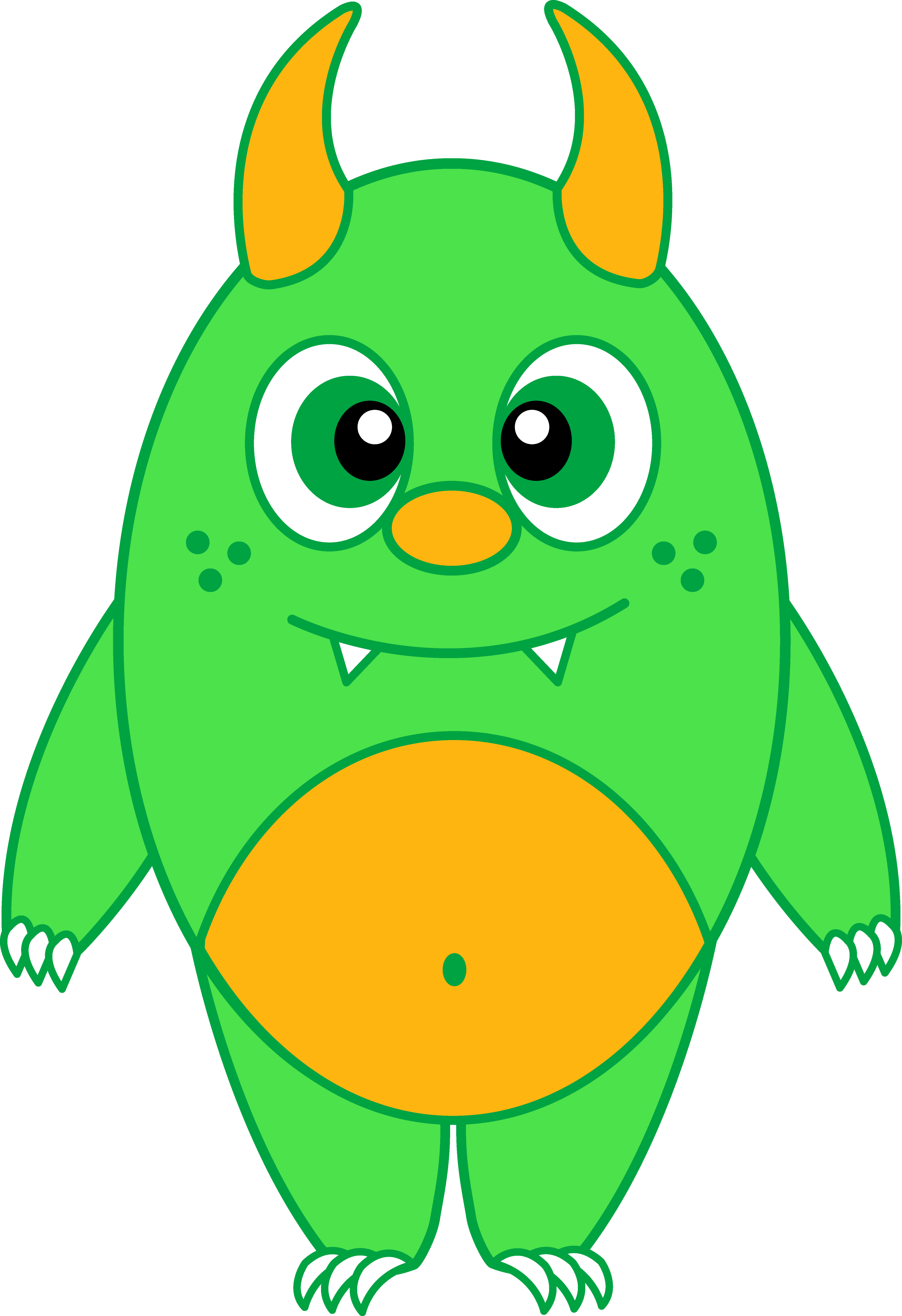 Green Monster Cartoon Clipart - Free to use Clip Art Resource