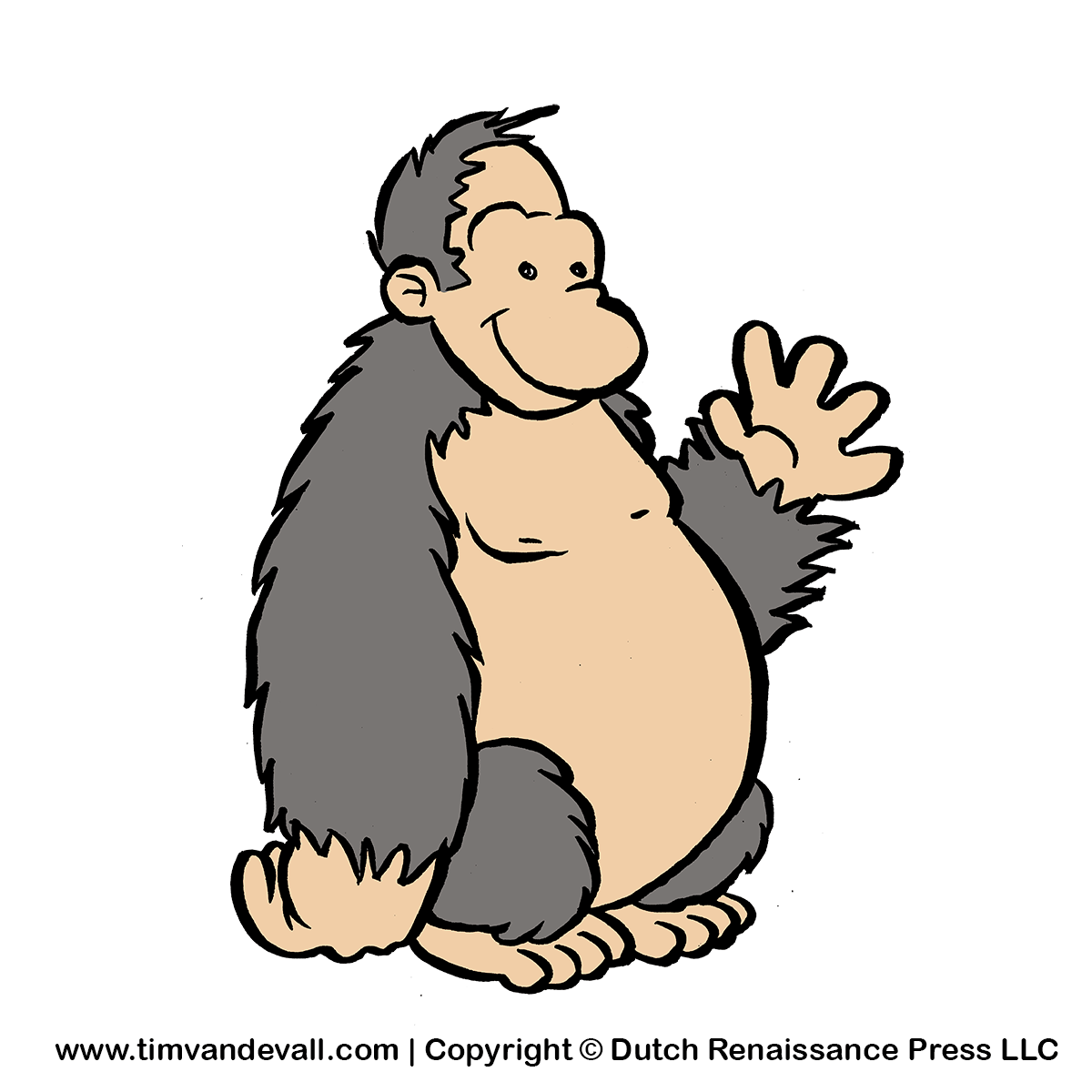 free cartoon gorilla clipart - photo #19
