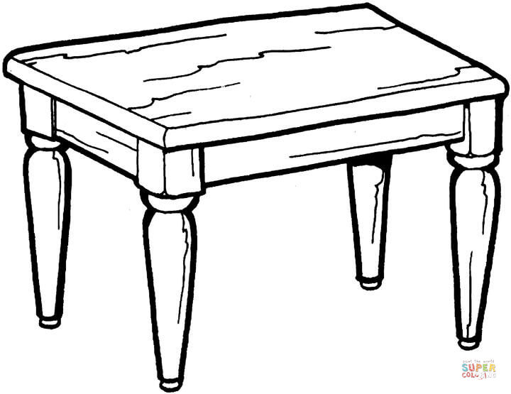 Kitchen Table coloring page | Free Printable Coloring Pages