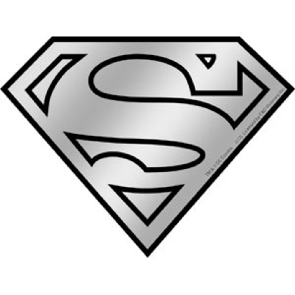 Superman Logo Chrome Sticker