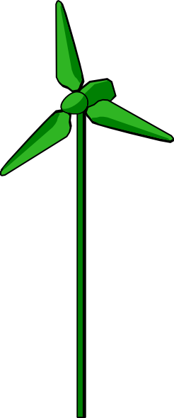 Moving wind turbine clipart