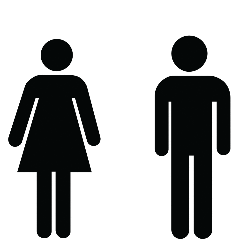 Man and woman clipart black and white - ClipartFox