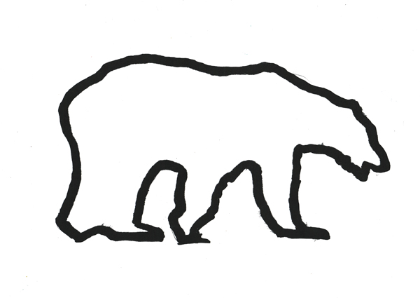Outline of bear clipart