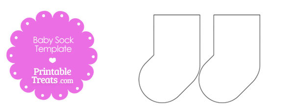 Printable Baby Sock Template — Printable Treats.com