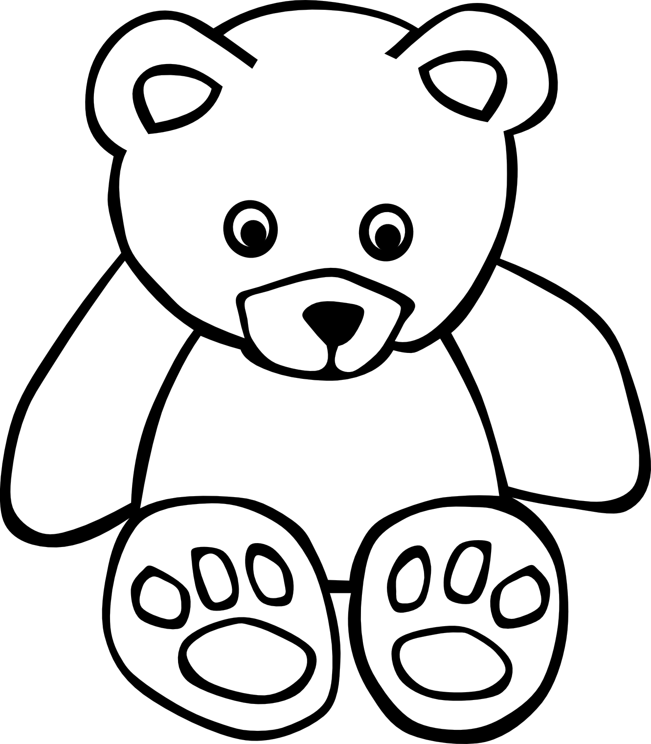 423 views Teddy bear clipart black and white
