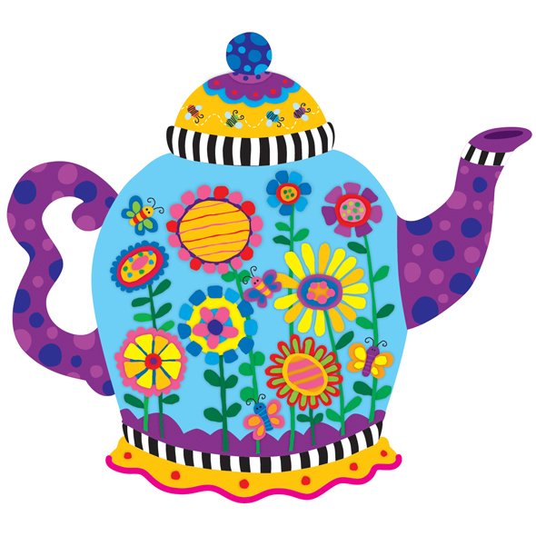 Teapot tea party clip art 3 image #35800