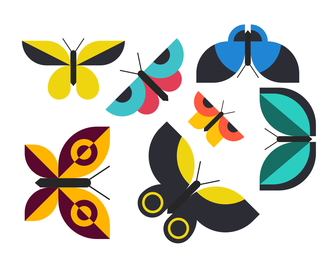 Free Butterfly Clip Art Vector Vector Art & Graphics | freevector.com