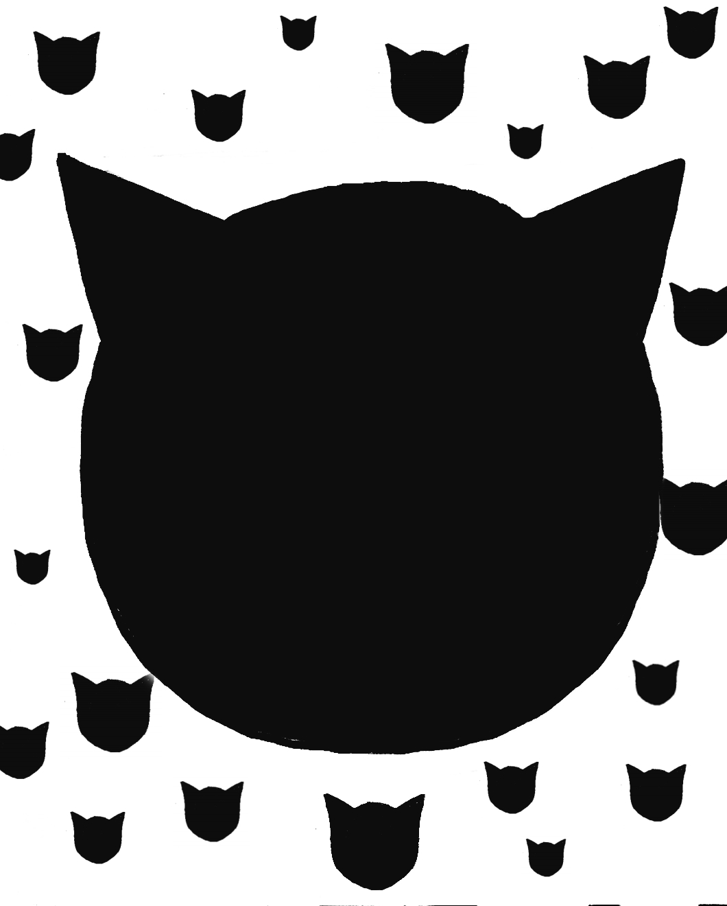 Cat face outline clip art