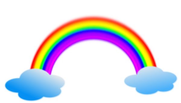 Rainbow In Clouds Clip Art - vector clip art online ...