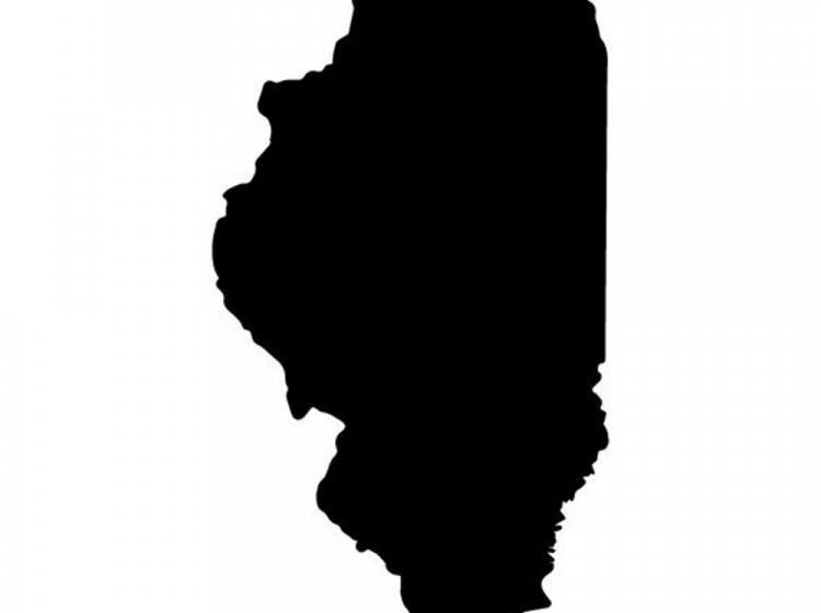 Illinois State Outline Outline Die-Cut Decal Car Window Wall ...