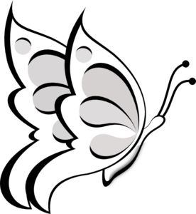 Butterfly clipart png black and white