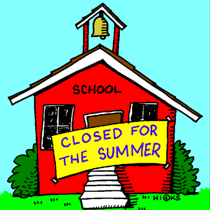 School closed summer vacation clipart