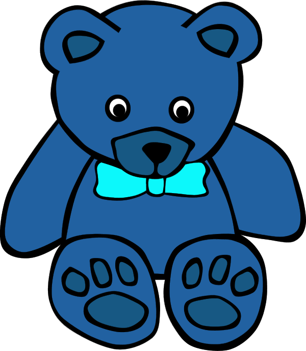 Blue teddy bear clip art