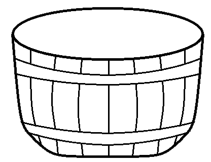 Apple Basket Black And White Clipart