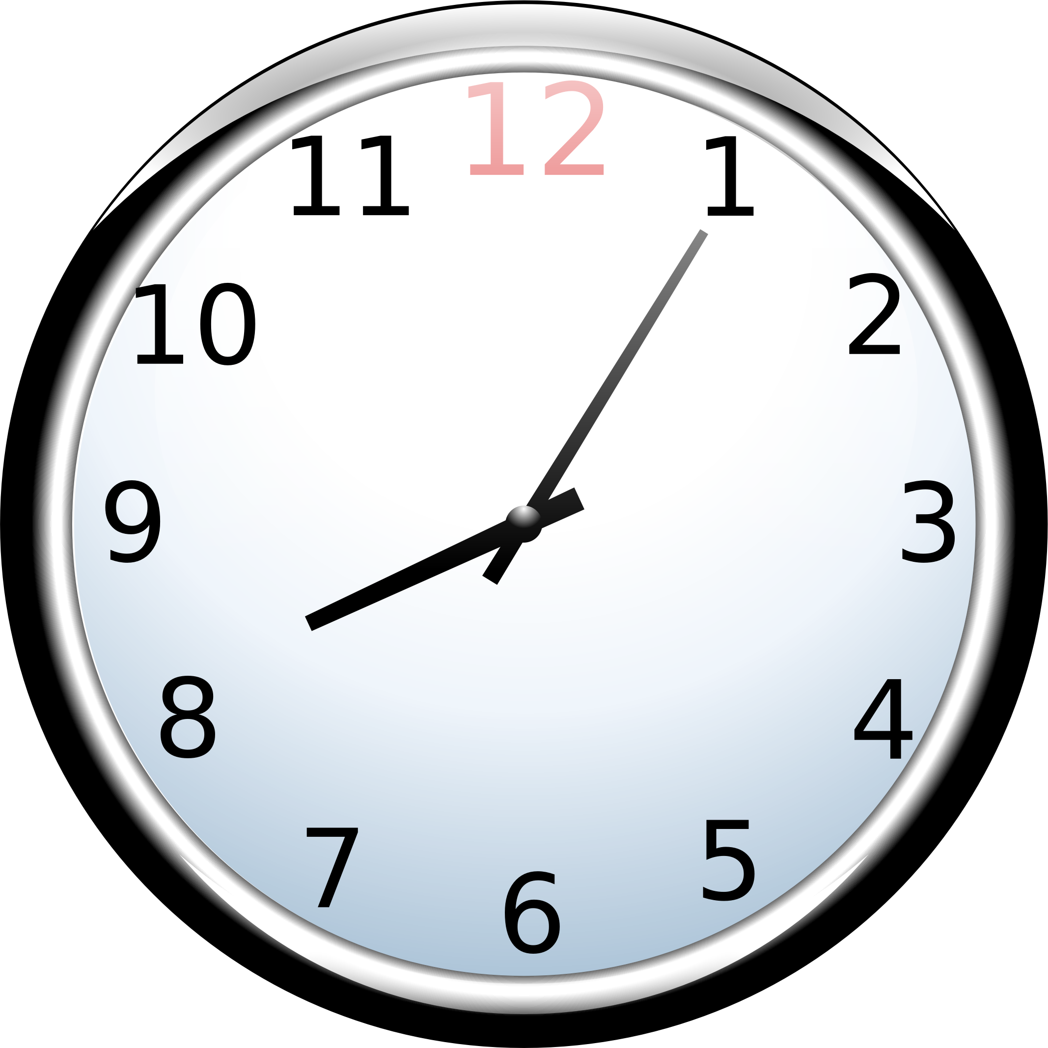 Clipart - clock with numbers