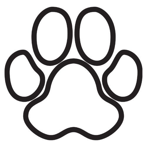 Dog Paw Outline Clipart