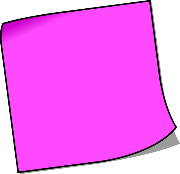 Blank sticky note - color variation D