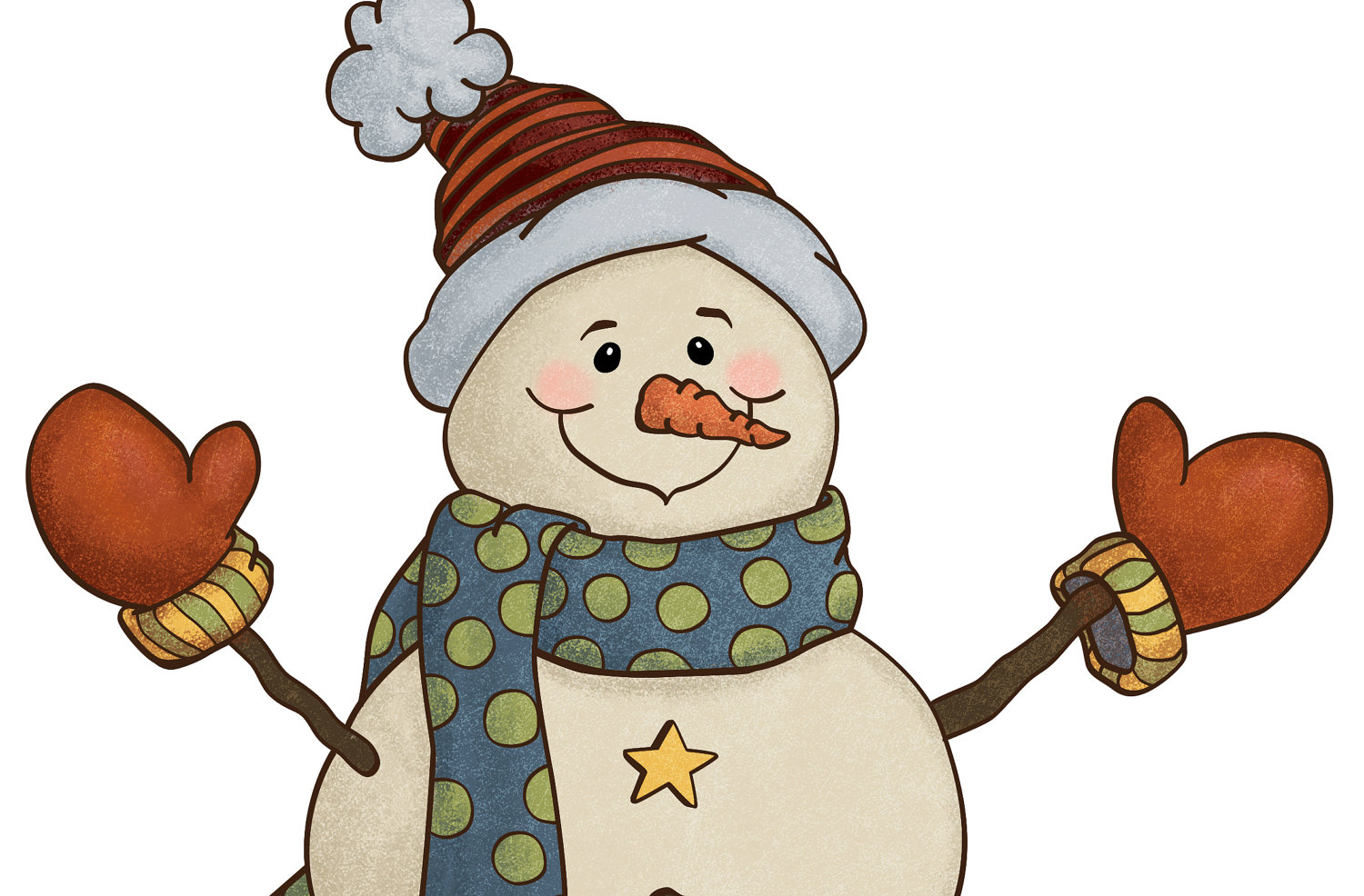Country snowman clipart free