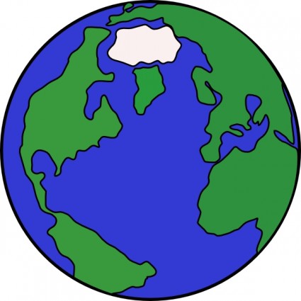 World globe map clipart