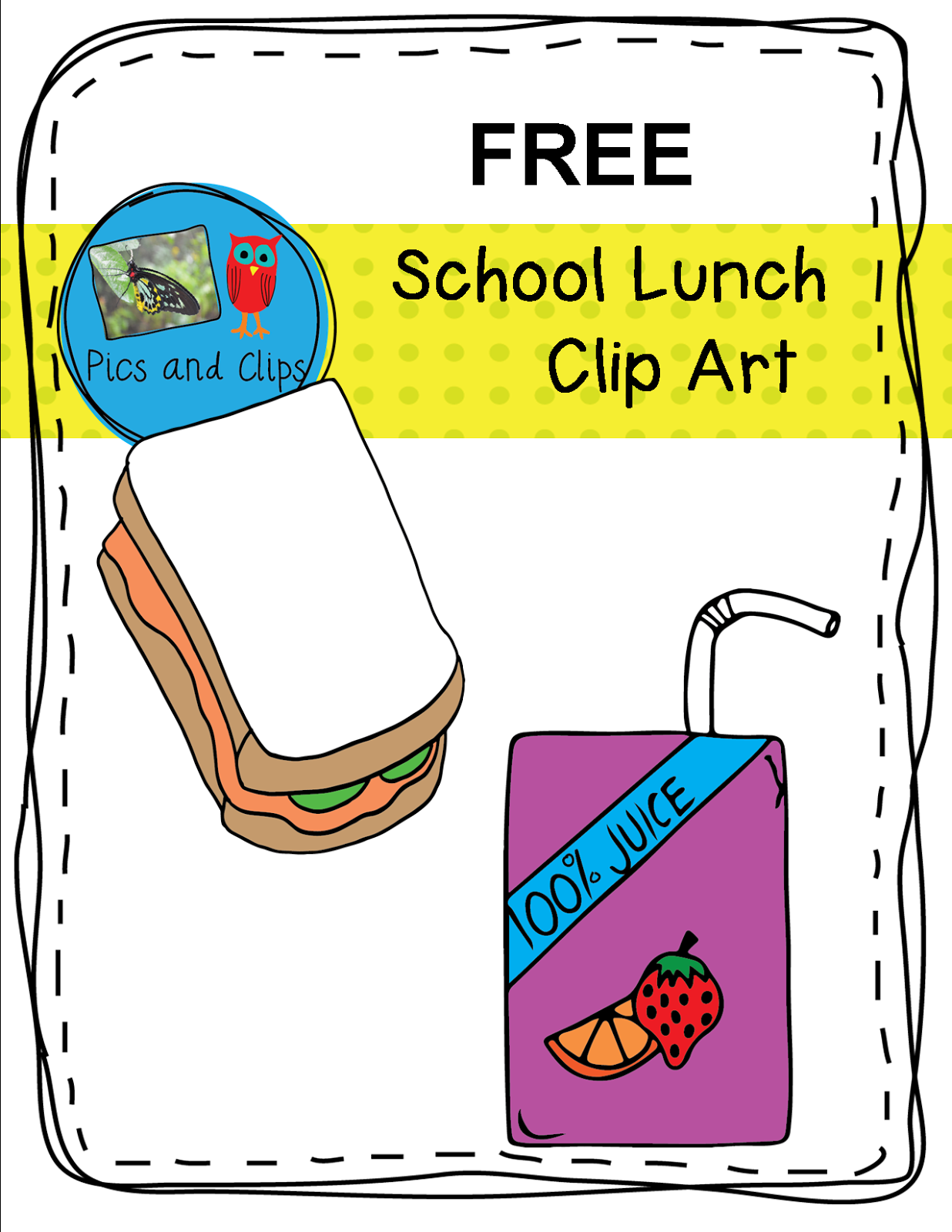 Free school lunch tray clipart