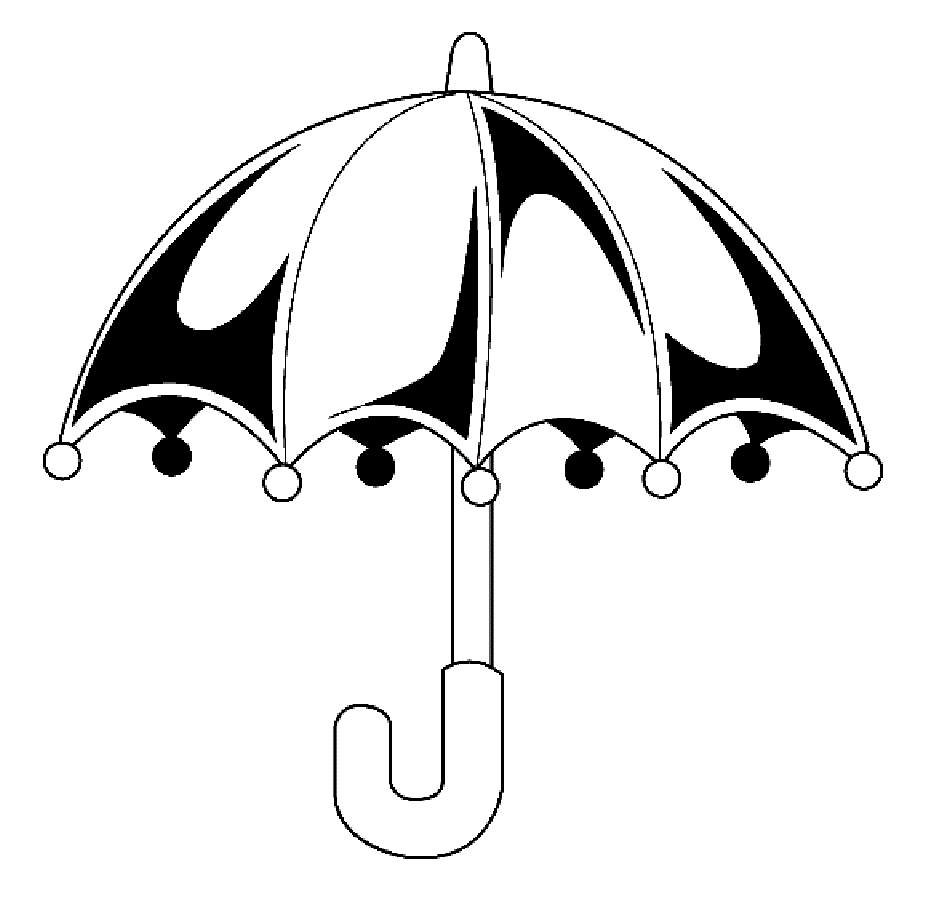 Boy Holding Umbrella Coloring Page - AZ Coloring Pages