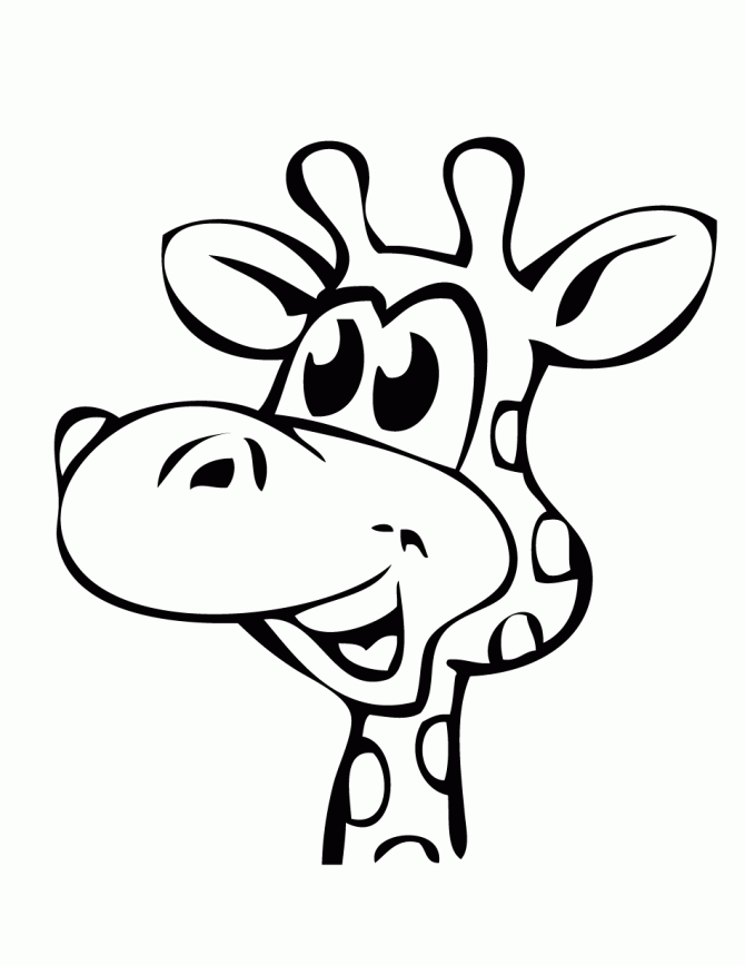 Giraffe Head Coloring Page | H & M Coloring Pages