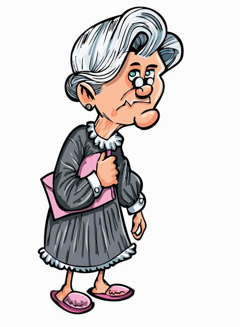 Old lady cartoons clipart