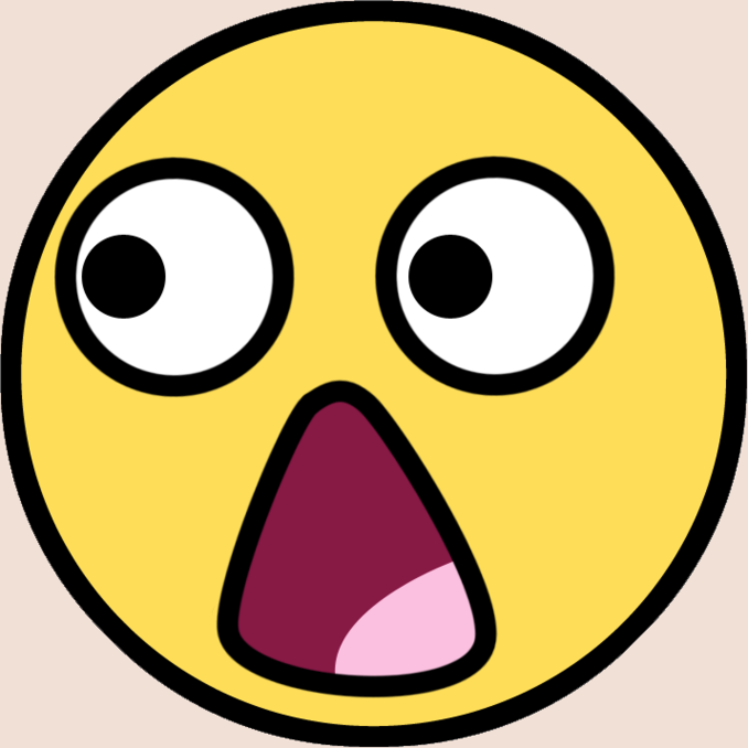 Shocked face clipart