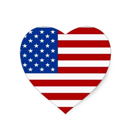American Flag Heart Clipart