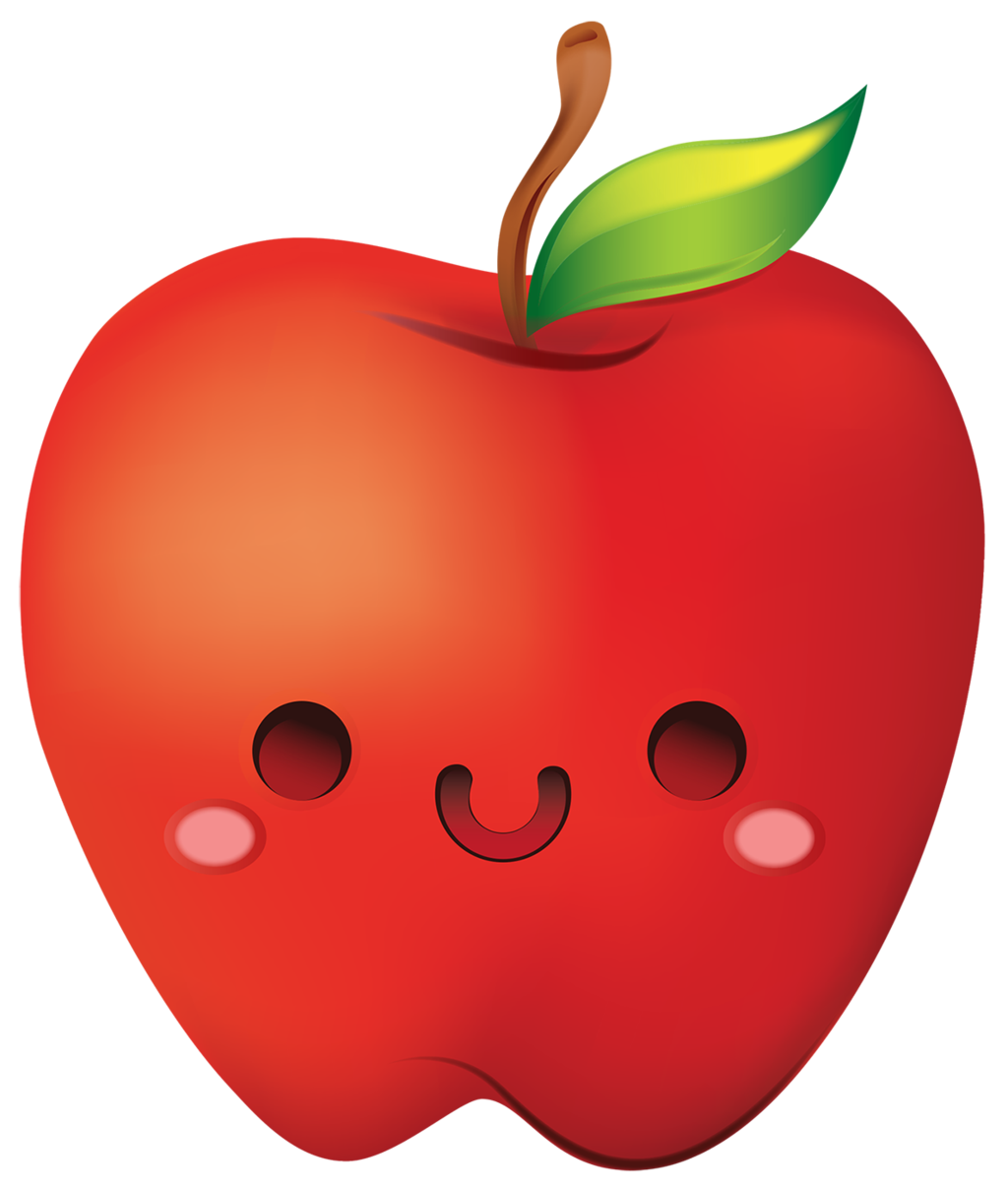 clipart apple with face - photo #12