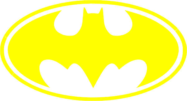 Batman logo yellow clipart bmp