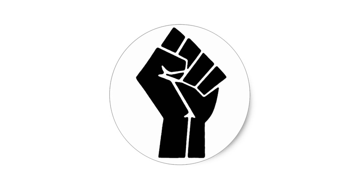 Black Power Fist Stickers | Zazzle