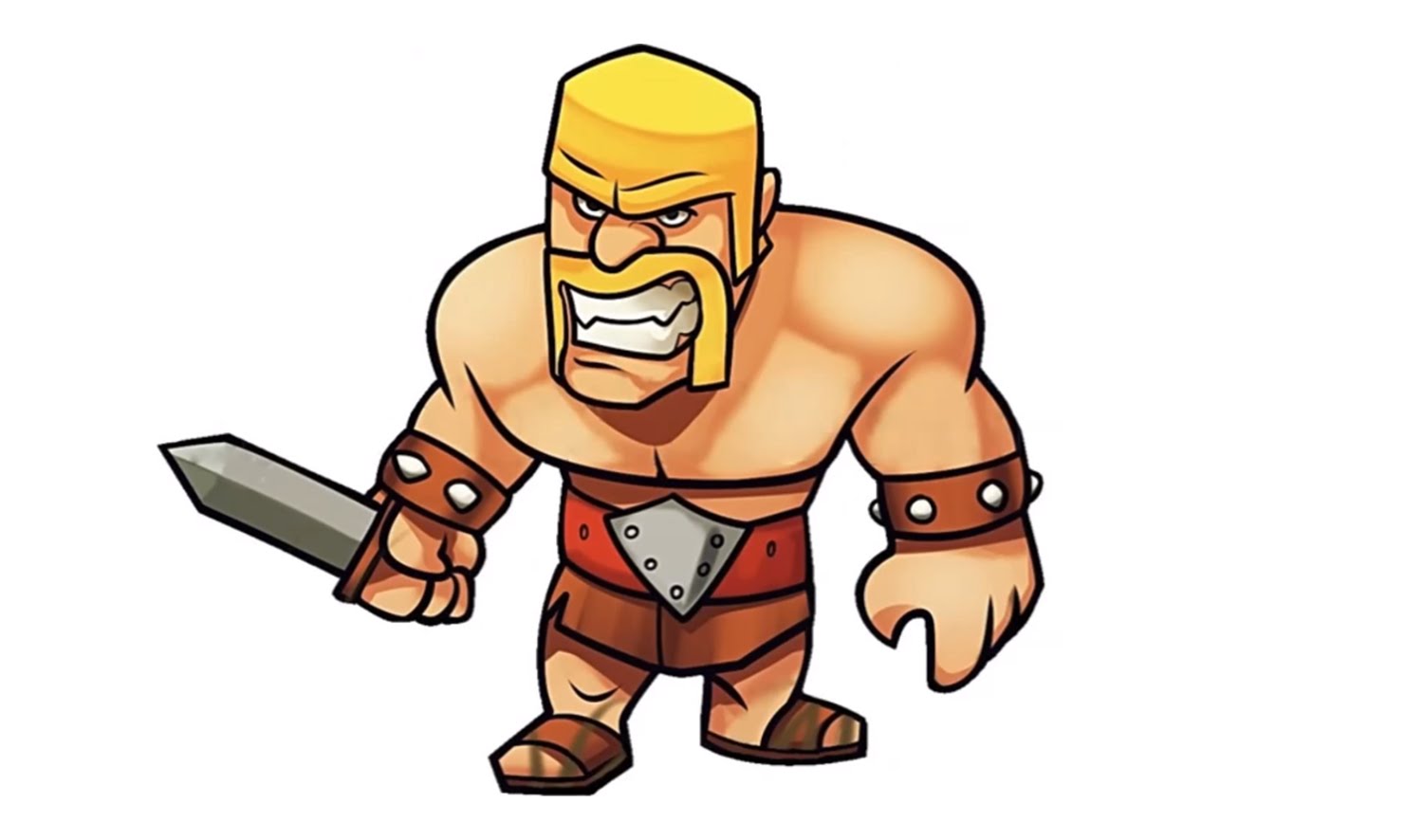 How to Draw Barbarian from Clash of Clans - YouTube
