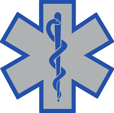 Star Of Life Blue Outline Decal