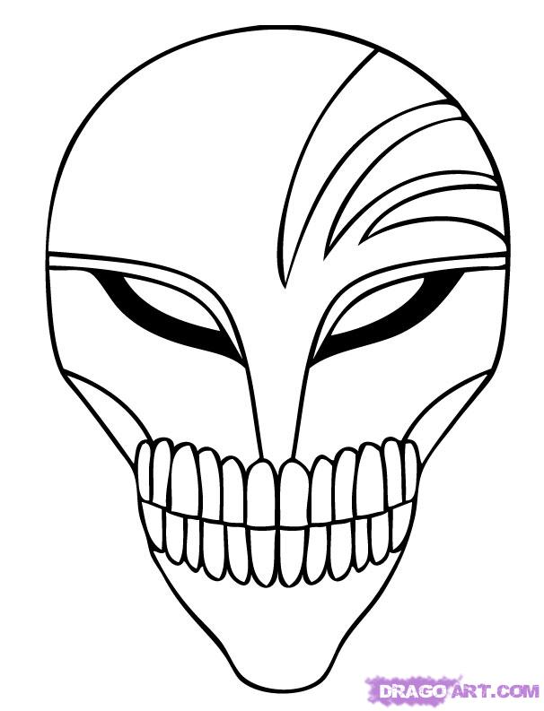 1,241 views How to Draw Hollow Mask, Step by Step, Bleach Characters, Anime ...