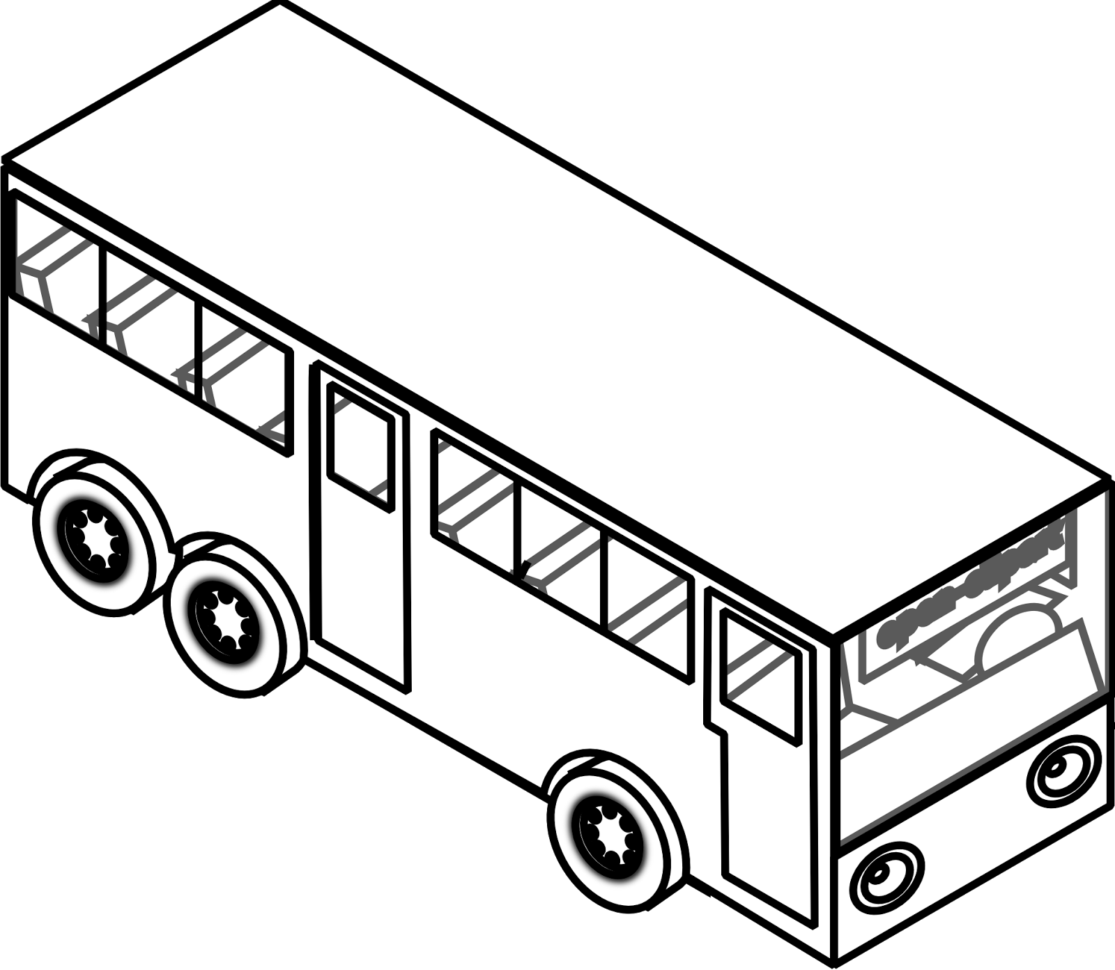 Transportation For Kids Coloring Pages: Bus The Car Coloring Pages