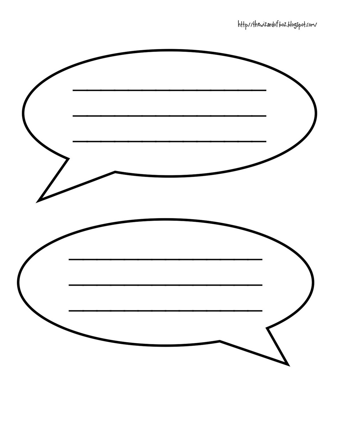 Speech Bubbles With Lines I ClipArt Best