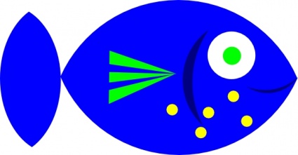 Blue Fish clip art vector, free vector images