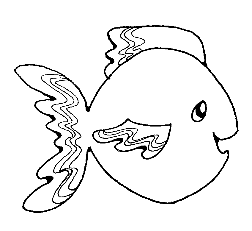 cartoon fish clipart black and white - photo #22