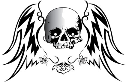 Winged Skull | TattooForAWeek.com - Temporary Tattoo - Fake ...