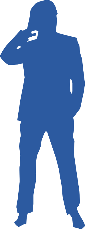 Clipart - Thinking man silhouette